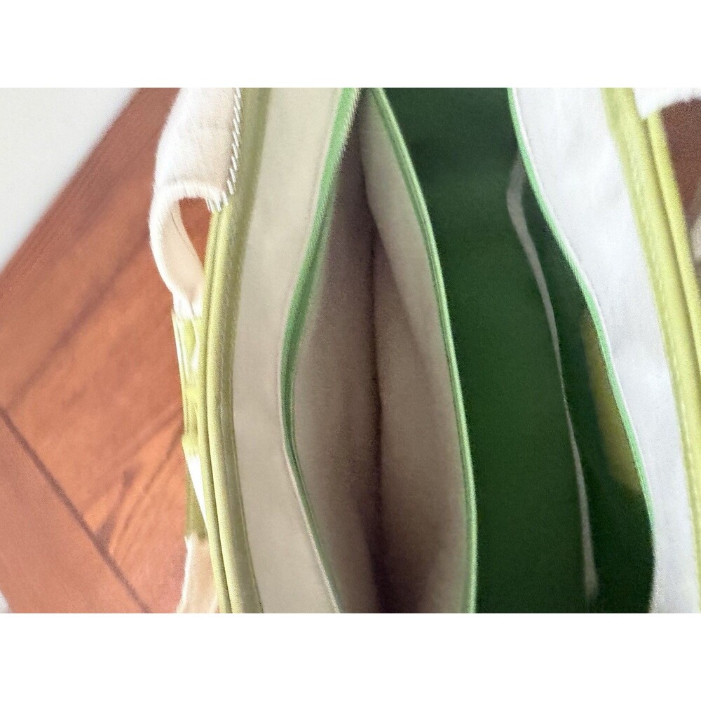 Vintage Coach Hampton Twill Garden Tote Bag B04Q 6734 Tan Green Canvas Leather - Picture 11 of 16